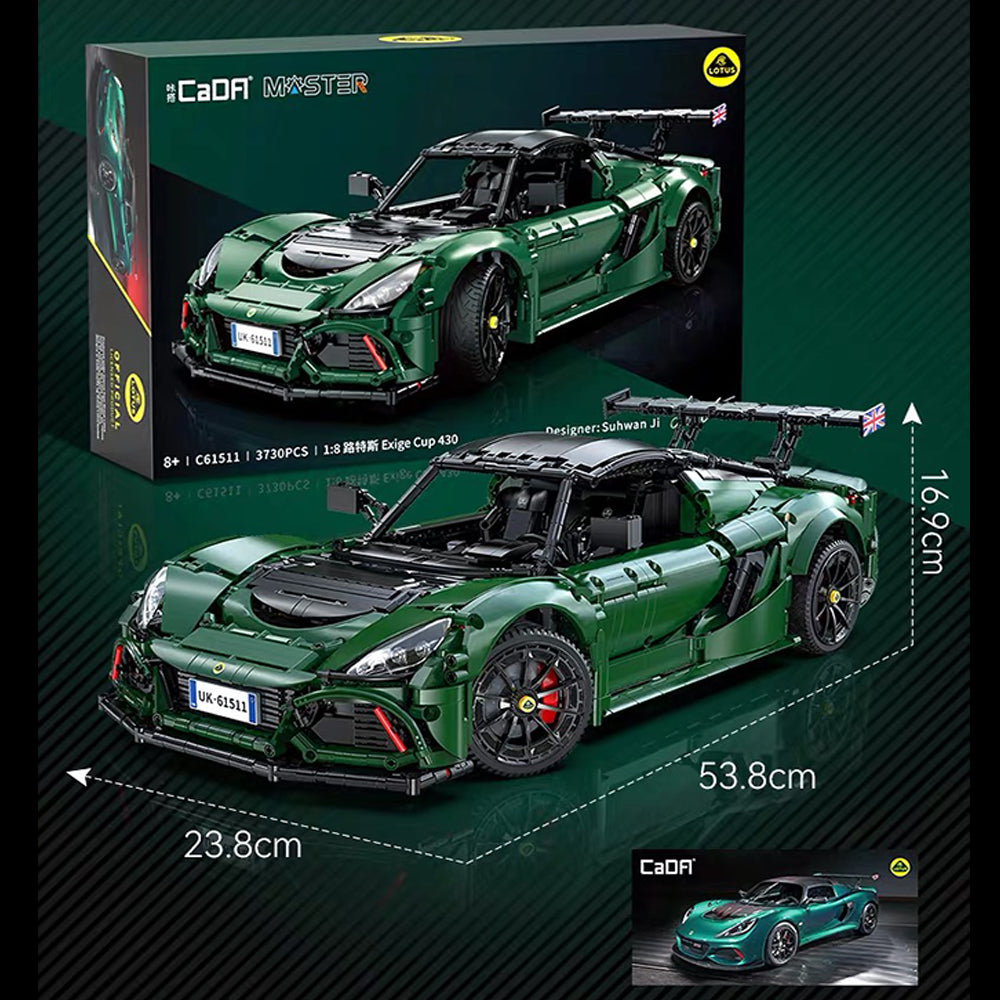 LOTUS Exige Cup 430, CaDA C61511W MOC Auto KIemmbausteine (3730 Teile)