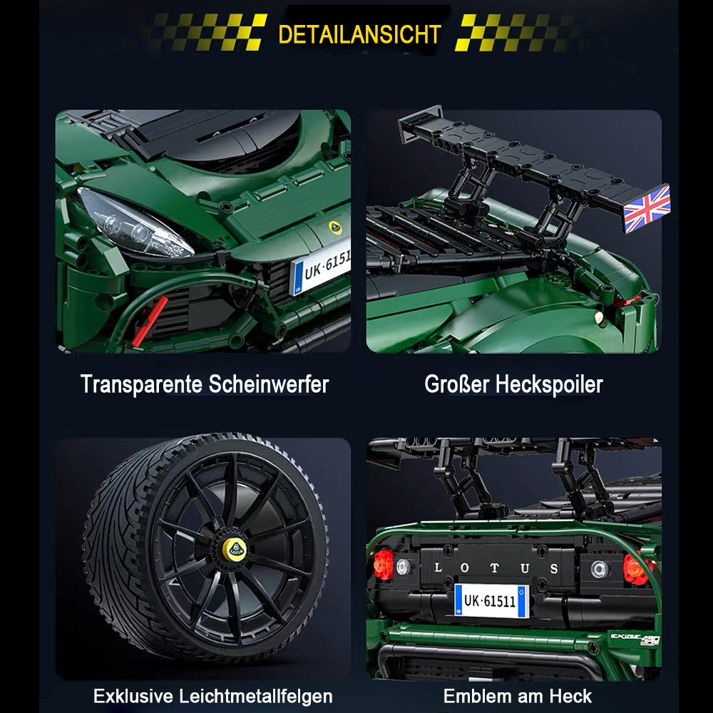 LOTUS Exige Cup 430, CaDA C61511W MOC Auto KIemmbausteine (3730 Teile)