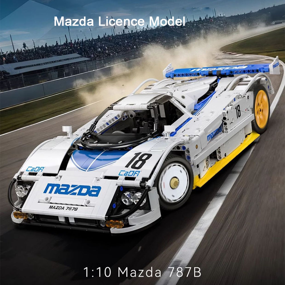 Technik Auto für CADA Mazda 787B Bausatz, 1797 KIemmbausteine MOC Technik Rennauto für Kinder, Erwachsene, Baumeister, CaDA C63007W