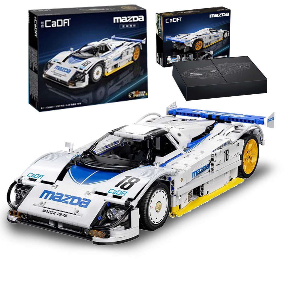 Technik Auto für CADA Mazda 787B Bausatz, 1797 KIemmbausteine MOC Technik Rennauto für Kinder, Erwachsene, Baumeister, CaDA C63007W