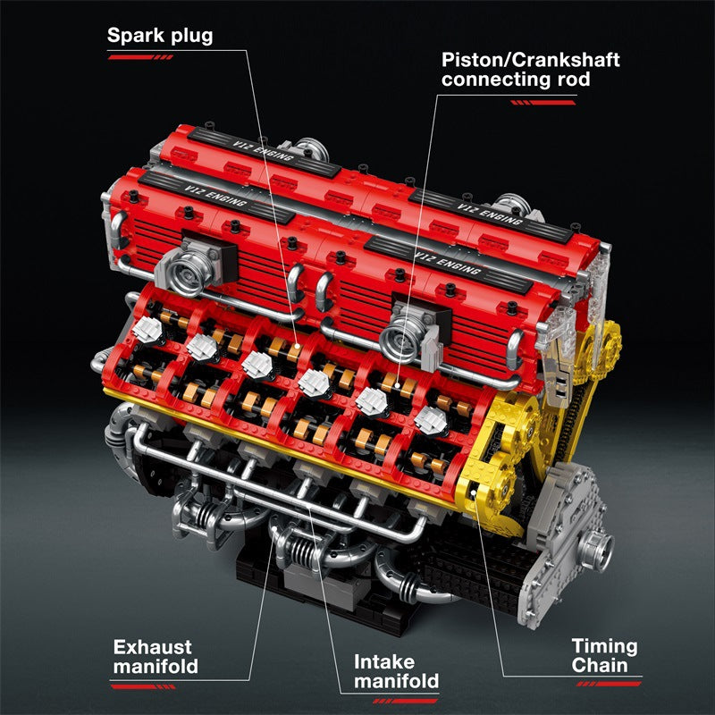 Technik V12 Engine Technik V12 Motor, 4719 Teile, RB-33017