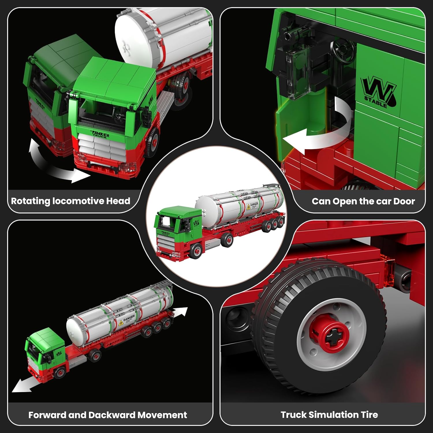 Technik Tank LKW Modellbausatz MOC Technik Tankwagen Baustaz