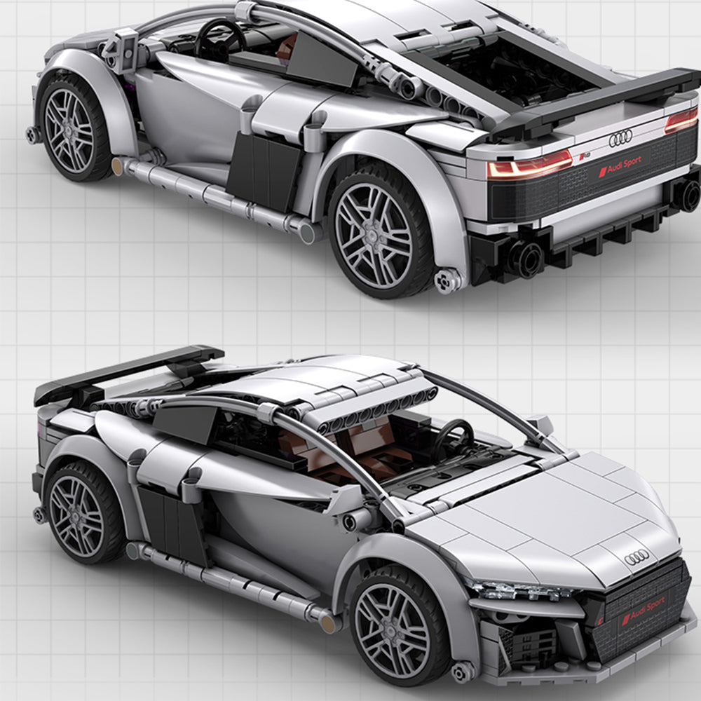 Technik Auto für Audi R8 Coupe 2019, CADA C57012W, Technik Auto KIemmbausteine, Maßstab 1: 14 Modell, 536 Teile Technik C57012 Bausatz