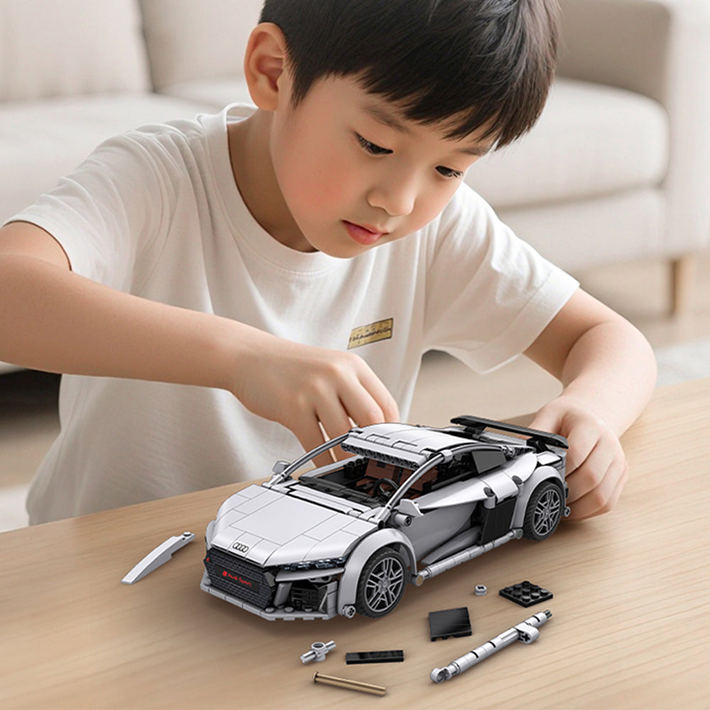 Technik Auto für Audi R8 Coupe 2019, CADA C57012W, Technik Auto KIemmbausteine, Maßstab 1: 14 Modell, 536 Teile Technik C57012 Bausatz
