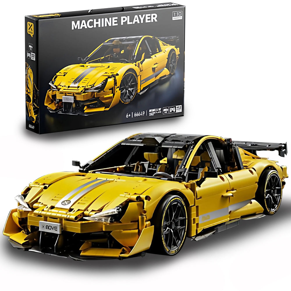 Technik Auto für Xiaomi SU7 Ultra, Technik Rennauto KIemmbausteine, Maßstab 1: 10 Modell,  2000+ Teile Technik 66649 Bausatz