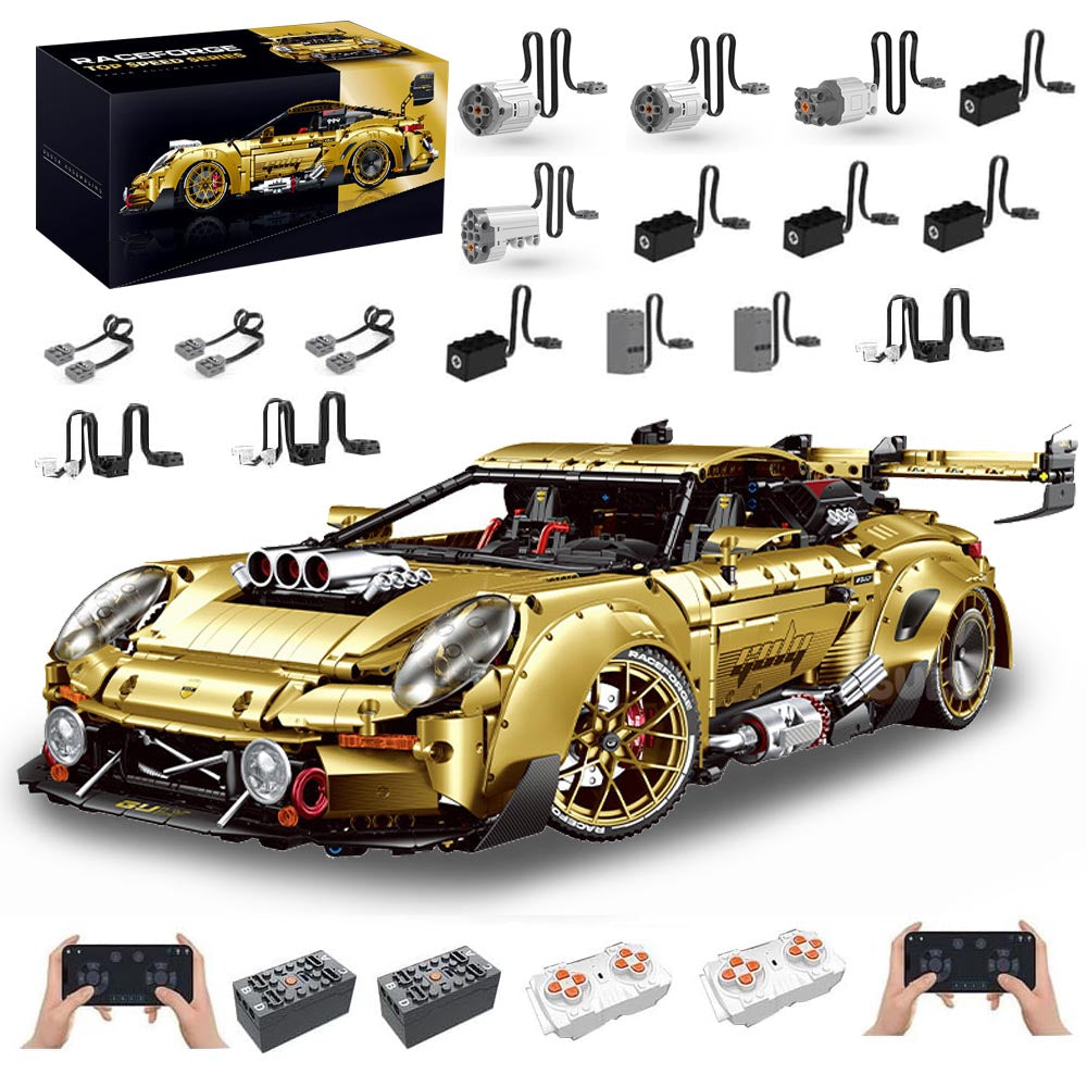 Technik Auto 1: 8 für Porsche GT3 RS Supercar, Groß Auto mit Motoren Set, Technik Auto ModeII Bausatz, 3800 TeiIe MOC Superauto ModeII, für GT3 RS Technik Auto
