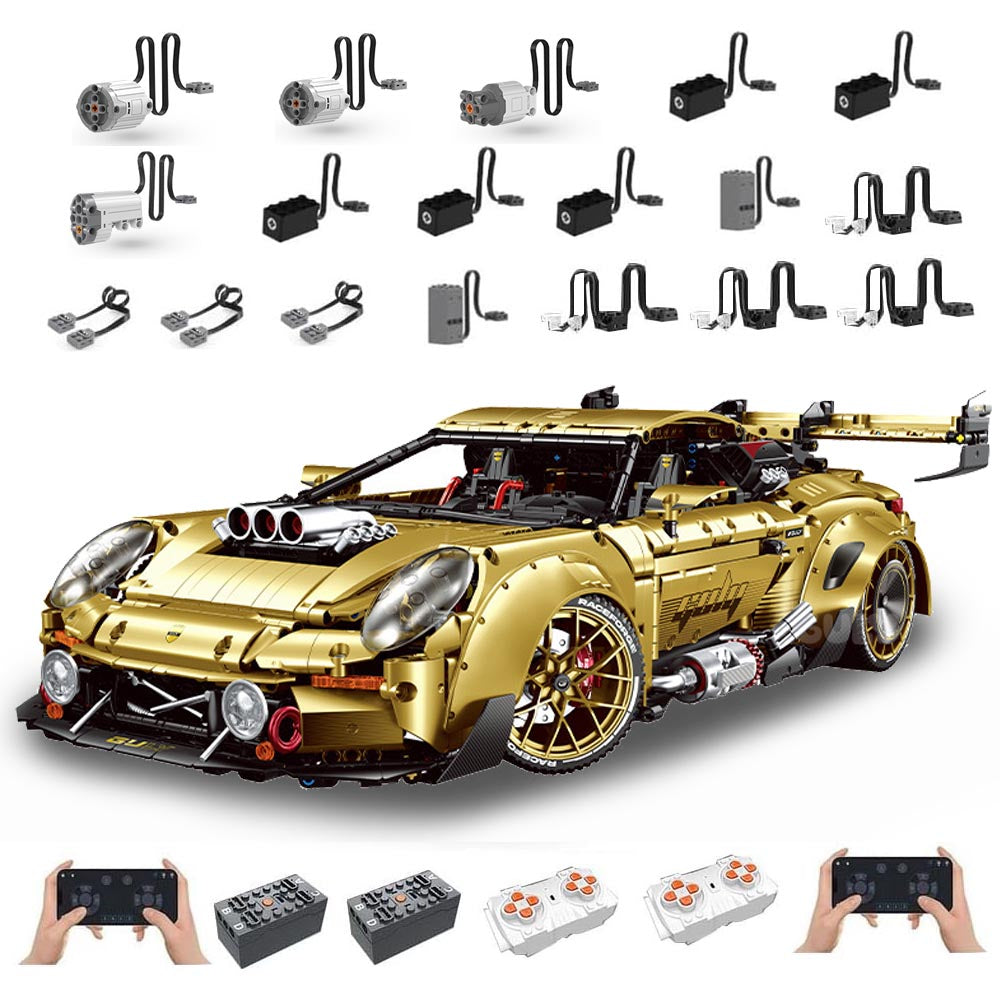 Technik Auto 1: 8 für Porsche GT3 RS Supercar, Groß Auto mit Motoren Set, Technik Auto ModeII Bausatz, 3800 TeiIe MOC Superauto ModeII, für GT3 RS Technik Auto