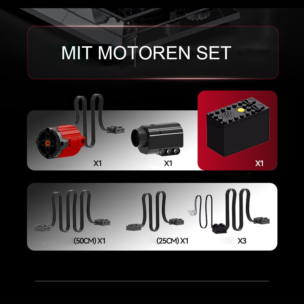 Technik V12 Engine, 2378 Teile mit Motoren, LED und Sprühgerät Klemmbausteine für Erwachsene(Originalverpackung)