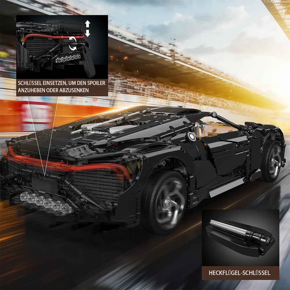 Bugatti Chiron, Mould King 13163 MOC Auto KIemmbausteine (3599 Teile)