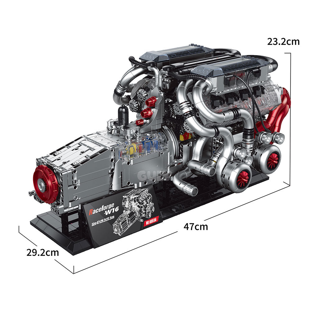 Technik W16 Engine Bugatti W16 Motor, 2520 TeiIe