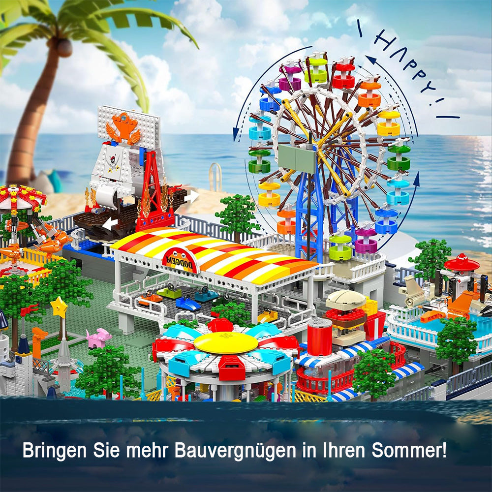 Mould King 11022 MOC Großer Spielplatz, 5220 Teile Technik Spiel Platz Mit Motoren Set Klemmbausteine