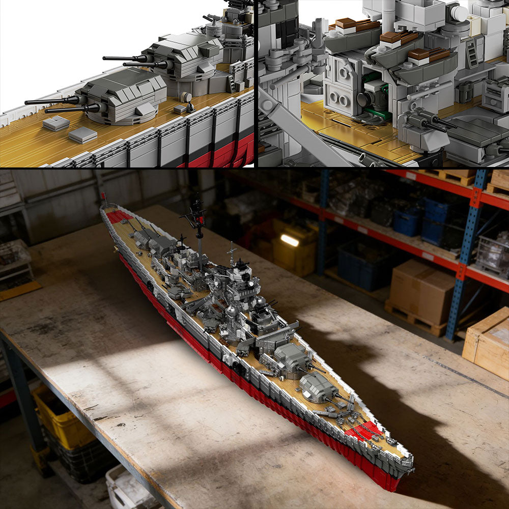 Schlachtschiff Bismarck Klemmbausteine Bausatz, 6956 Teile