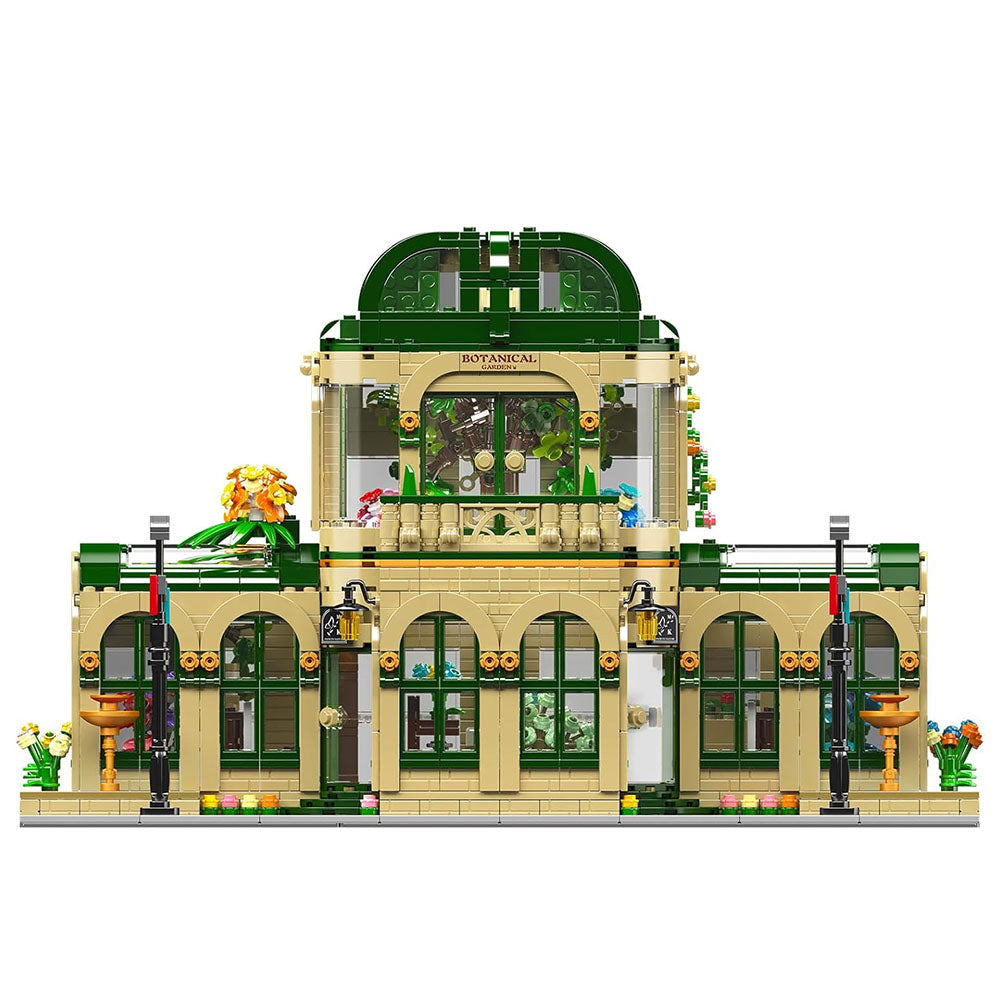 Architecture 16057 Botanischer Garten Haus Bausatz, 3380 Klemmbausteine Botanischer Garten Haus Riesiges Architekturmodell MOC Architektur im Europäischen Stil