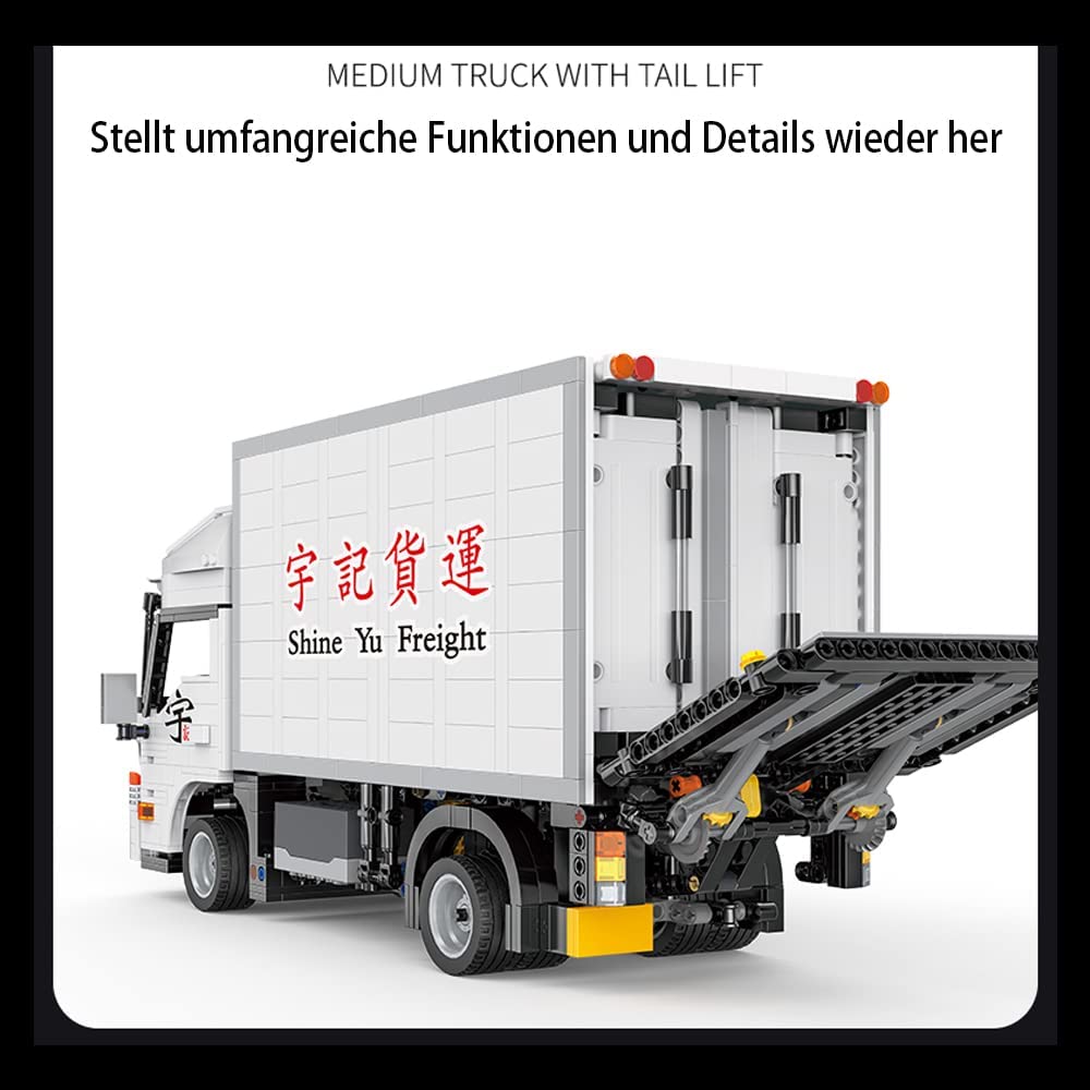 Technik LKW Ferngesteuert, Technik Container YC 22010, Technik Truck Modell, 1755 Teile Technik LKW Modell Bauset Kompatibel mit Lego Technik LKW