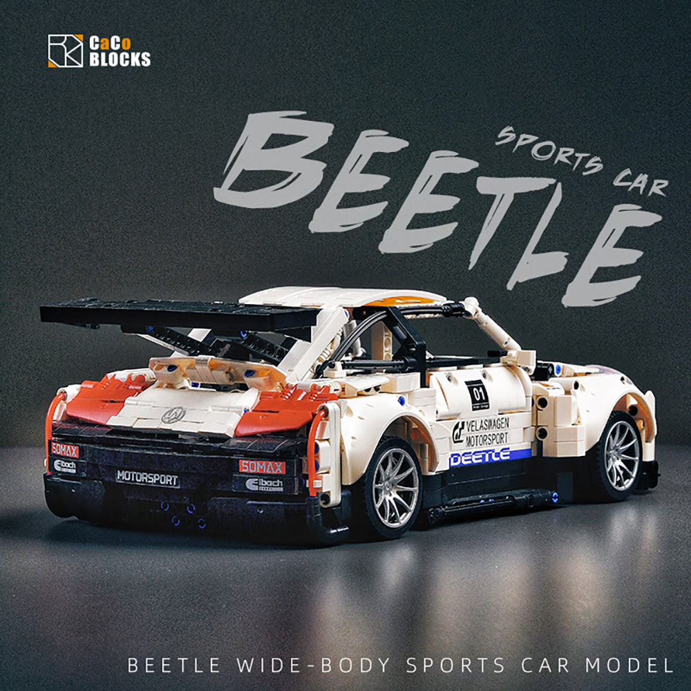 Technik Auto für Volkswagen Type 1, 1785 Teile Technik Sportwagen Mit Motor Technic Auto Ferngesteuert Klemmbausteine kompatibel mit Lego Technik Auto…