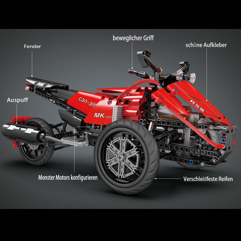 Technik Motorrad MK 23010, Technik Motorrad Ferngesteuert, 853 Teile T –