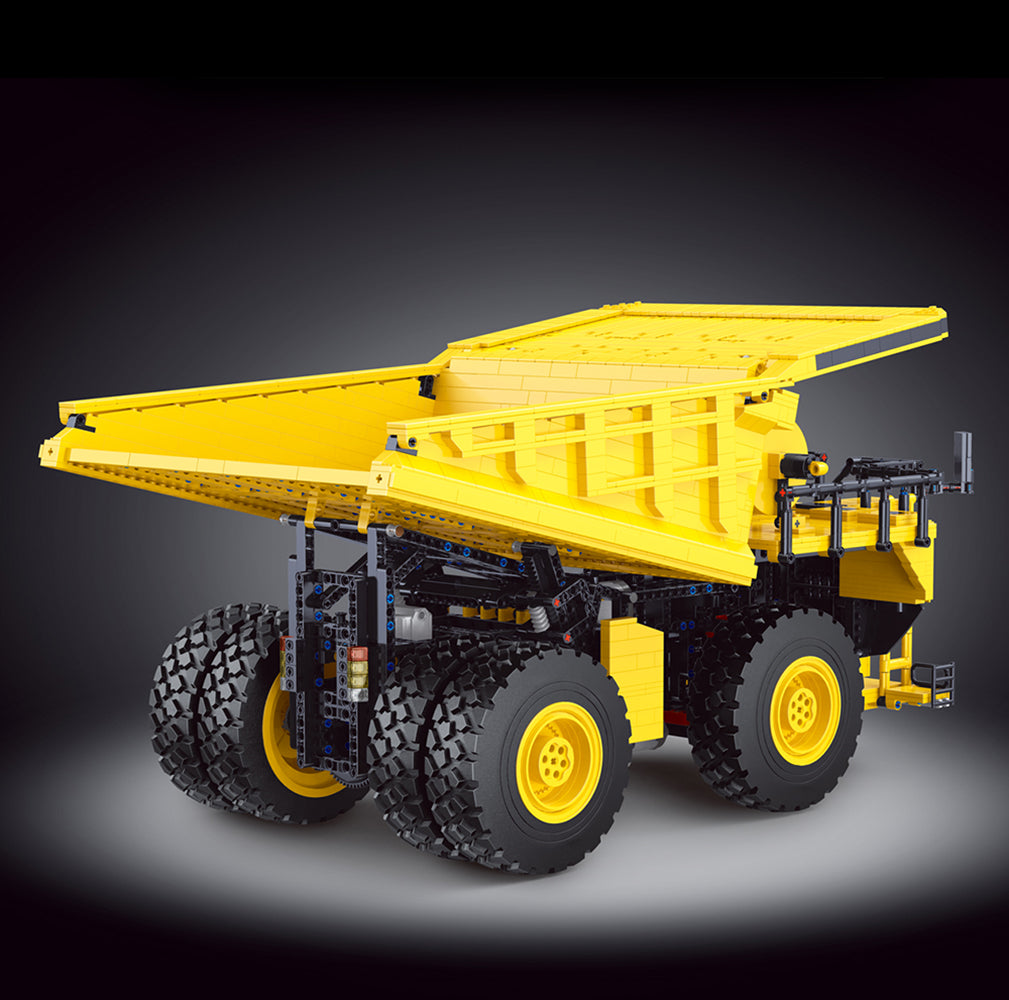 Technik Liebherr Dumper mit 6 Motoren, App Steuerung Modellbausatz, QC-YC22005 Technik LKW Ferngesteuert Dumper Bauset Kompatibel mit Lego Technik