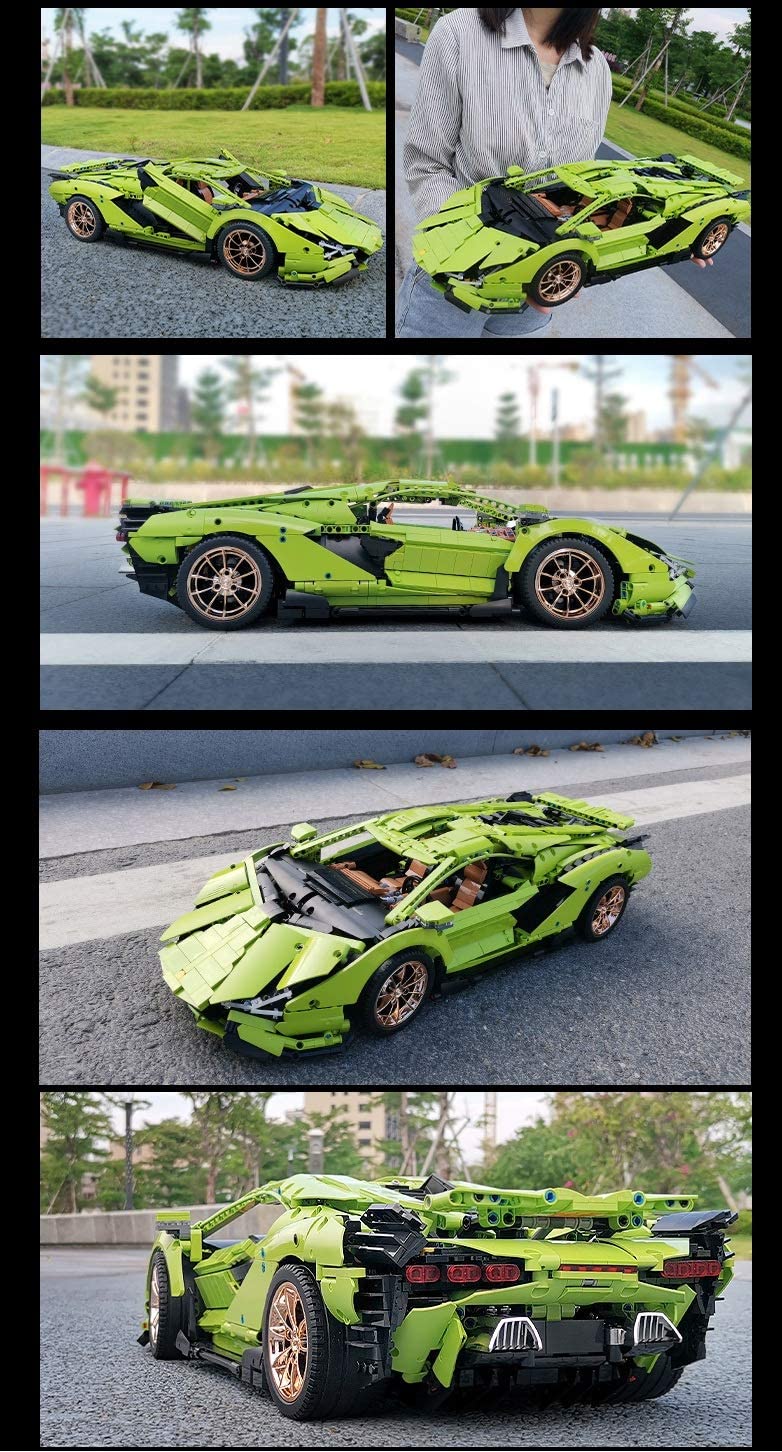 Technik Auto Lamborghini Centenario Supercar, Technic Sportwagen Modell Bauset, 3860 Klemmbausteine Kompatibel mit Lego Technik
