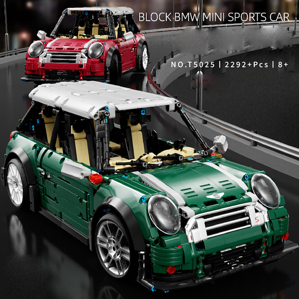 Technik Auto für BMW Mini Cooper S, Technik Ferngesteuert Auto Technik Sportwagen mit Motoren Bauset Kompatibel mit Lego Technik (2292 Teile)