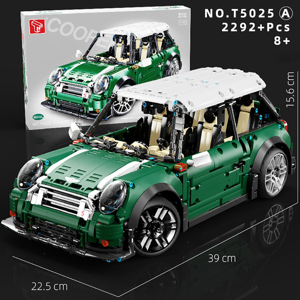 Technik Auto für BMW Mini Cooper S, Technik Ferngesteuert Auto Technik Sportwagen mit Motoren Bauset Kompatibel mit Lego Technik (2292 Teile)