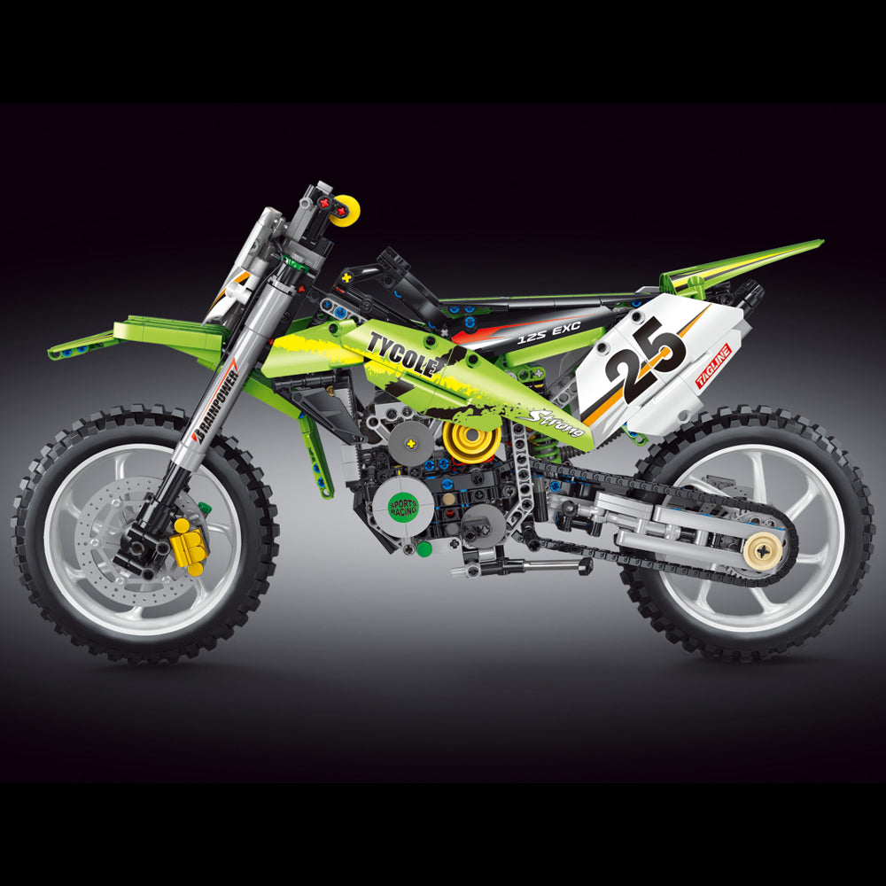 Technik Motorrad Kawasaki Motorrad Modell, T4018 Technik Motorrad Bauset Kompatibel mit Lego Technik