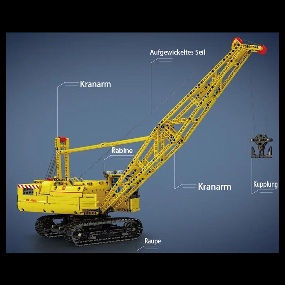 Technik Raupenkran Modell, 1205 Teile Technik Kran Ferngesteuert mit 5 Motoren Custom Bausteine Kompatibel mit Lego Technik