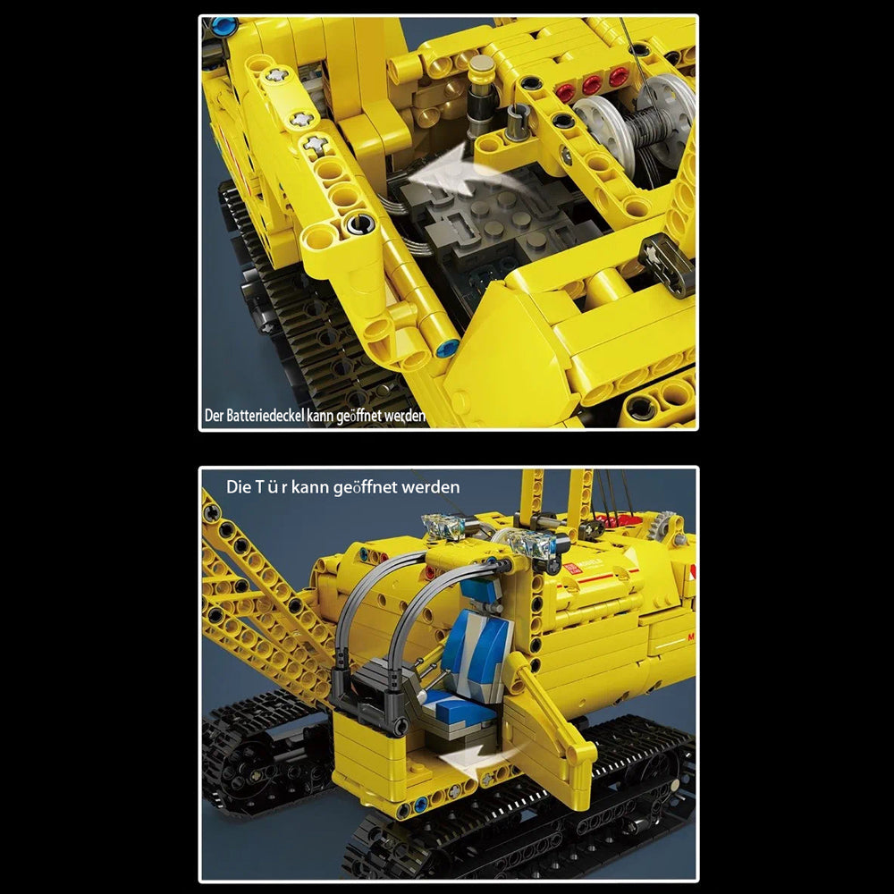 Technik Raupenkran Modell, 1205 Teile Technik Kran Ferngesteuert mit 5 Motoren Custom Bausteine Kompatibel mit Lego Technik