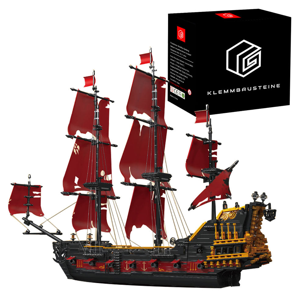 Queen Anne's Revenge Piratenschiff Modell, 3139 Teile Segelschiff Modell Schiff Klemmbausteine Piratenschiff groß Modelbau Kompatibel mit Lego Piraten