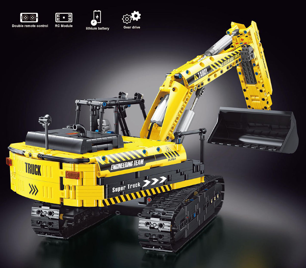 Technik Bagger Ferngesteuert, 2068 Teile Technik Raupenbagger Technic Ferngesteuert Bagger mit 6 Motor Modellbau Klemmbausteine Kompatibel mit Lego Technik