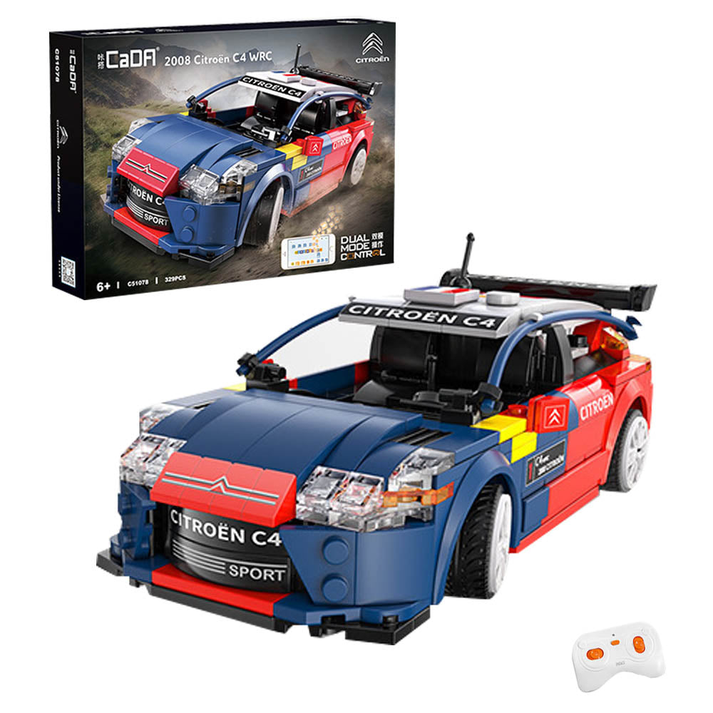 CADA C51078w Technik Citroen C4 WRC Rennwagen, Technic Auto Ferngesteuert Auto Modell Bausatz Kompatibel mit Lego Technik