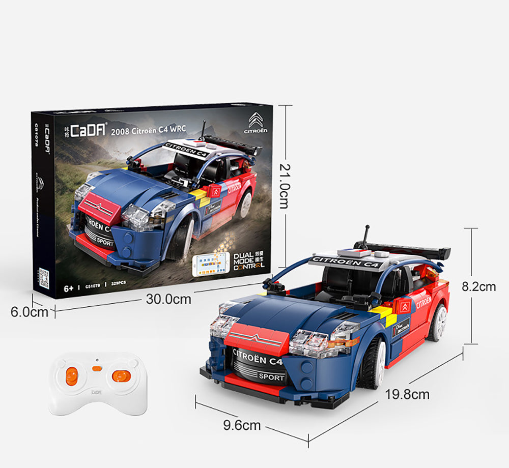 CADA C51078w Technik Citroen C4 WRC Rennwagen, Technic Auto Ferngesteuert Auto Modell Bausatz Kompatibel mit Lego Technik