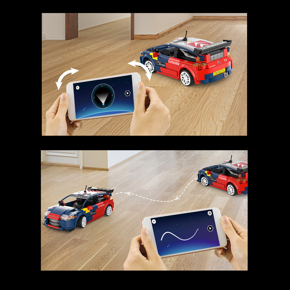 CADA C51078w Technik Citroen C4 WRC Rennwagen, Technic Auto Ferngesteuert Auto Modell Bausatz Kompatibel mit Lego Technik