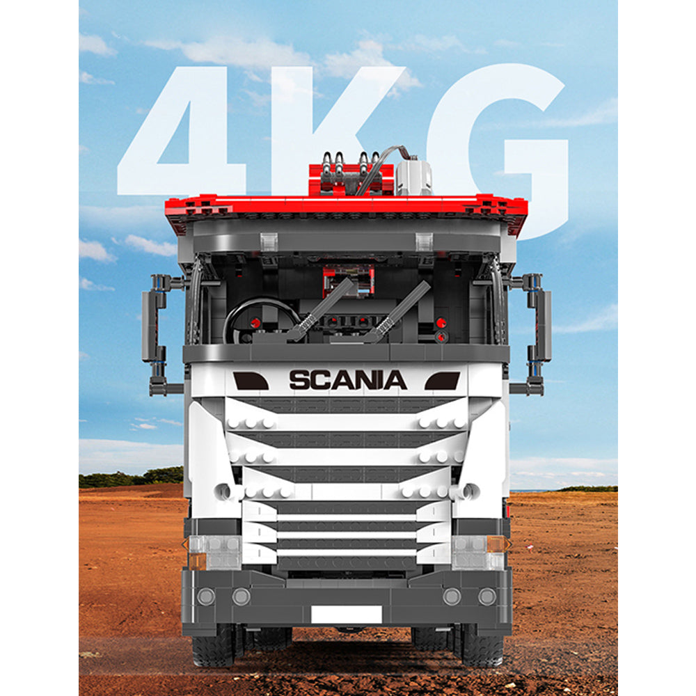 Technik Kran LKW Technic Ferngesteuert Kranwagen, 3925 Teile Technik Kranwagen Modell mit 8 Motoren, Akku/Empfänger und Fernsteuerung Set